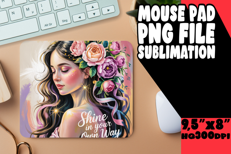 Luminous mouse MAT Gift Magic, Girl Quote