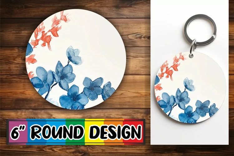 Elegant Bloom Circle Wrap: Vibrant Spring Sublimation
