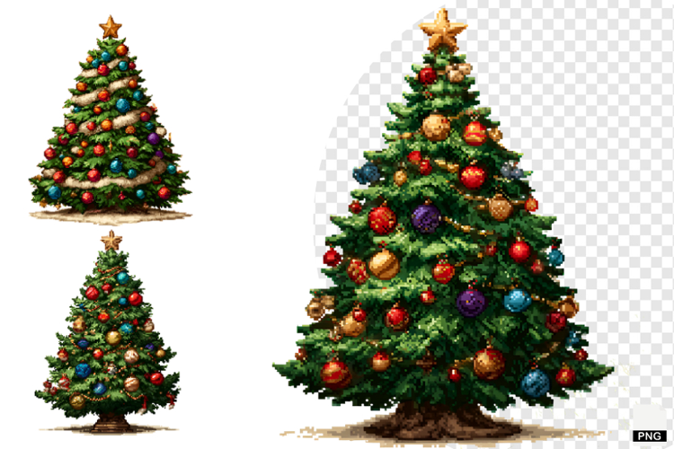 Pixel Art Christmas Clipart