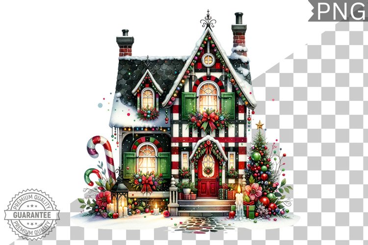 Christmas House Sublimation - Clipart PNG Design