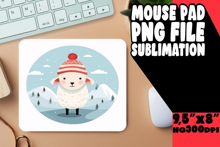 Boho Christmas Sublimation Mouse Pad Delight example image 1