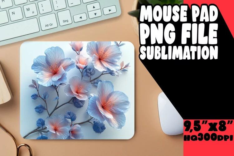 Chic Colorful 3D Floral Pattern Pad: Sublimation Charm