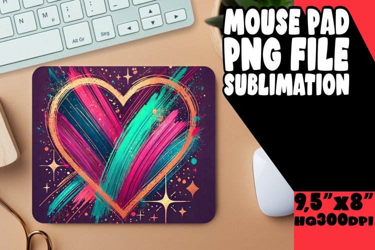 ENCHANTED desk pad Sublimation Style, Heart