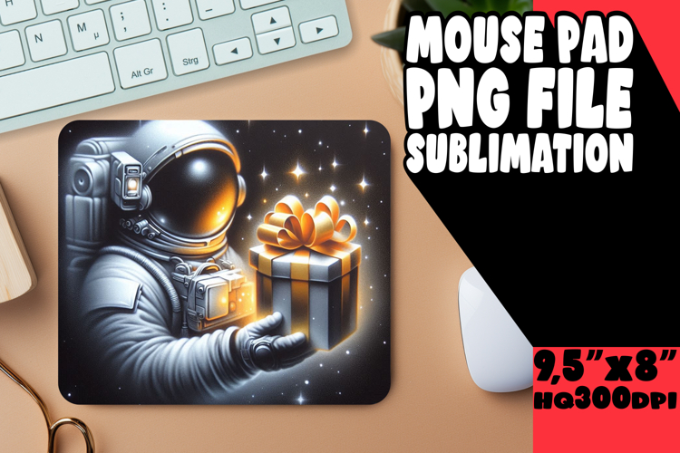 CHEERFUL MOUSE MAT PLAYFUL DESIGN, Astronaut
