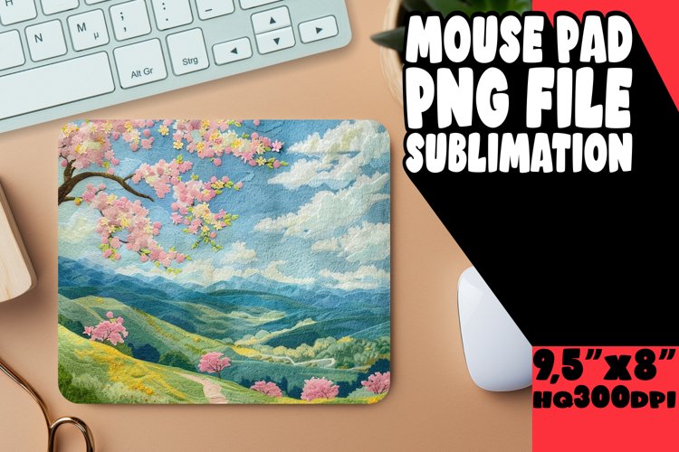 Bright 3D Summer Mouse Pad Sublimation example image 1