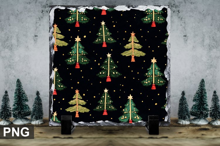 Christmas Tree Square Sublimation Slate Design