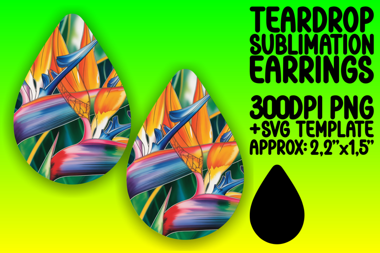 Creative Teardrop Earrings PNG Artwork , Flowers