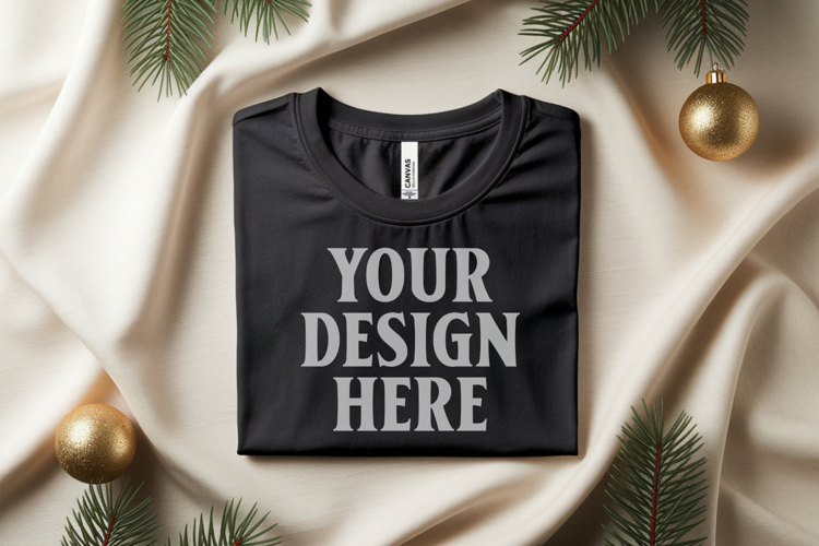 Black Tshirt Mockup Image 15