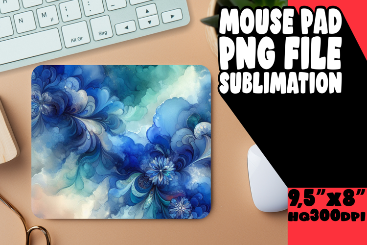 BRIGHT MOUSE PAD SUBLIMATION STYLE, Watercolor Patter