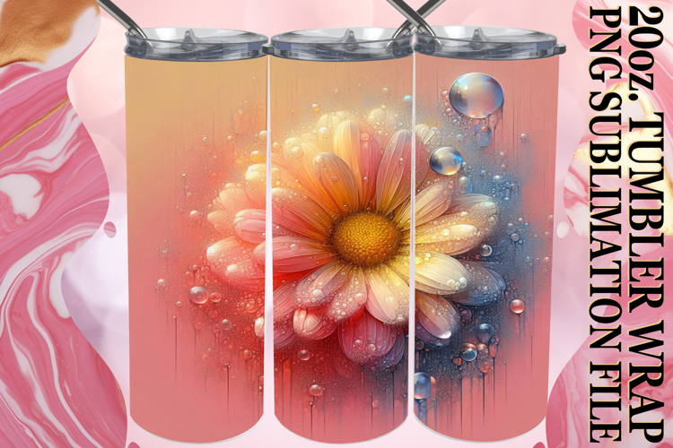 GIFT OF JOYFULNESS 20oz TUMBLER WRAP, 3D Flower