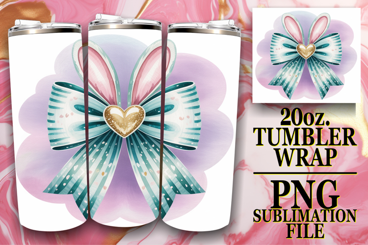 RADIANT SPIRITS 20oz TUMBLER WRAP, Easter Bow