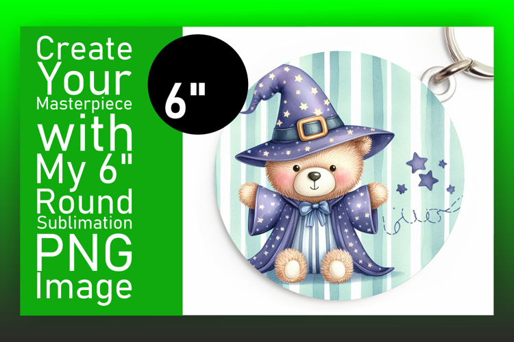 Colorful Circle Design Car Coaster , Teddy Bear