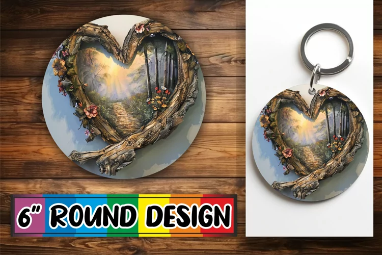Floral Oasis Circle Design Sublimation 3D Serenity