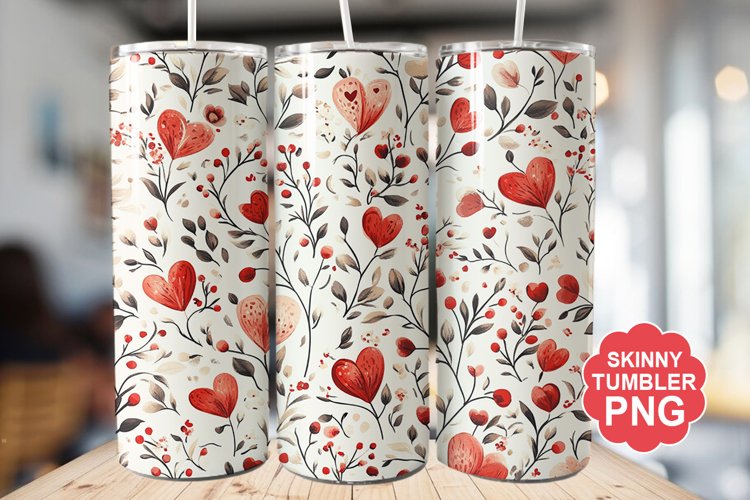 Valentine Pattern Seamless Tumbler | Valentine Tumbler Wrap