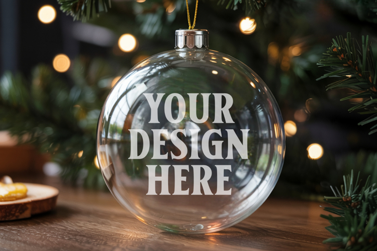 Acrylic Christmas Ornament Mockup , christmas ornament mocku