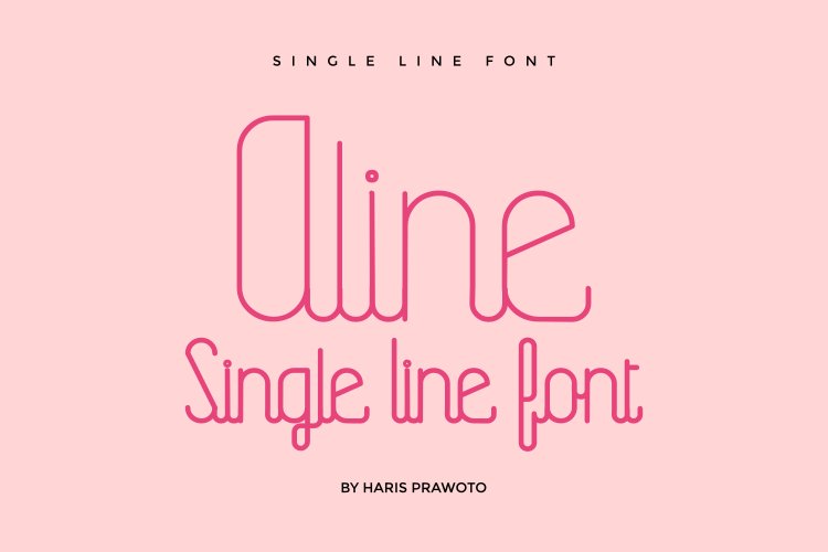 Aline - Single Line - Hair Line Font example image 1