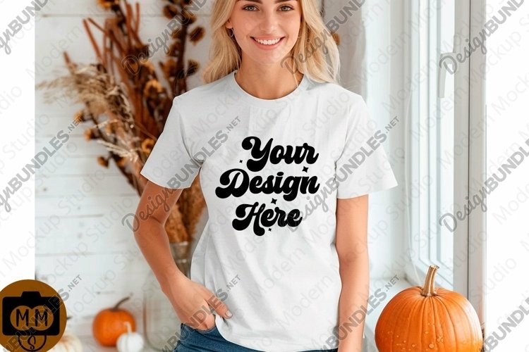 White Tshirt Mockup Image 3