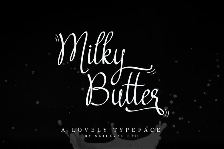 Milky Butter - script handwritten font example image 1