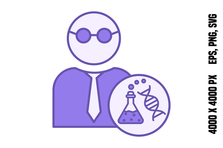 Colored Scientist Teacher Icon
