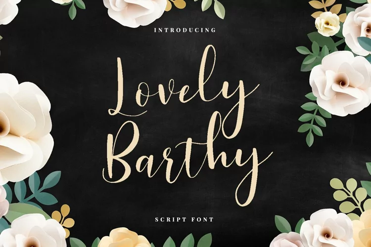 Lovely Barthy - A Classical Style Calligraphy Font
