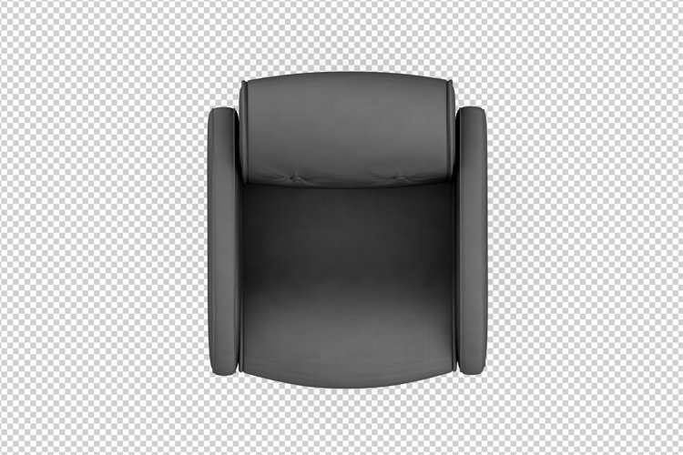 Isometric Arm Chair 3D isolated render example image 1