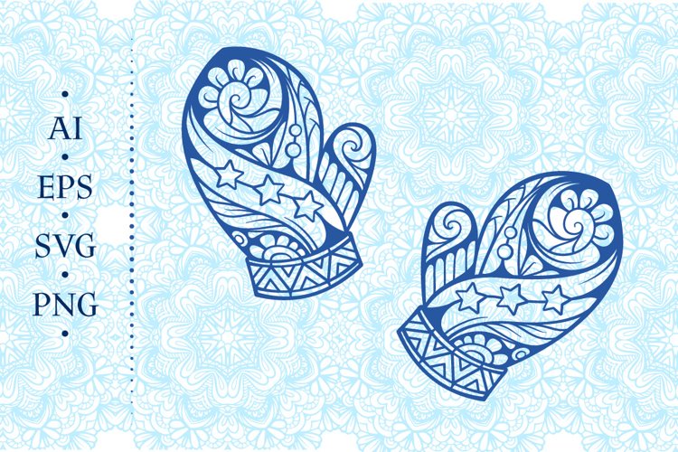Winter mittens SVG