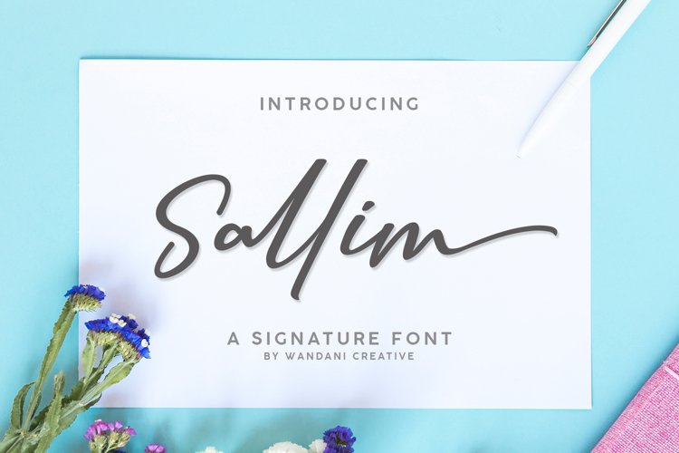 Sallim | Signature Font example image 1