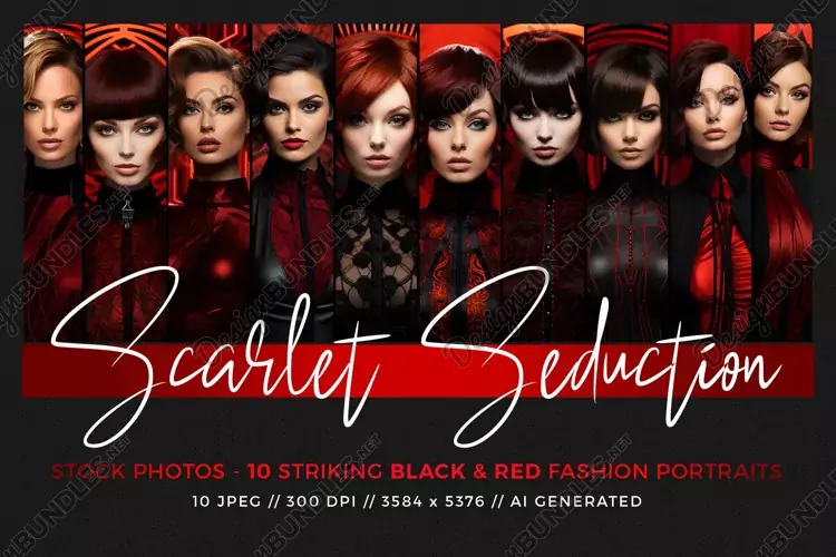 Scarlet Seduction - 10 Black and Red Fashion Portraits