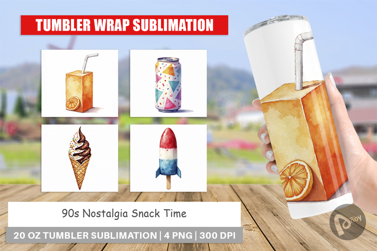 90s Nostalgia Snack Time Tumbler