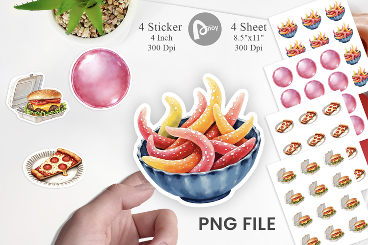 90s Nostalgia Snack Time Sticker