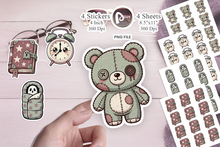 90s Slumber Party Mascots Sticker example image 1