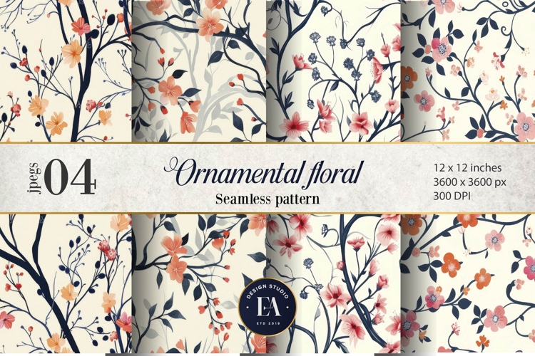 Floral Seamless Pattern Image 2
