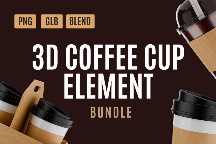 Modern 3D Coffee Cup Collection