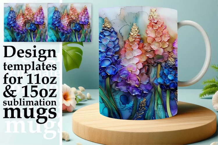 Whimsical Springtime Fantasy Mug Wrap: Sublimation - 11oz/15