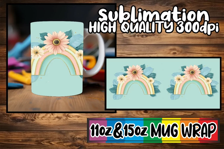 Captivating beauty 11oz 15oz mug wrap, Flower