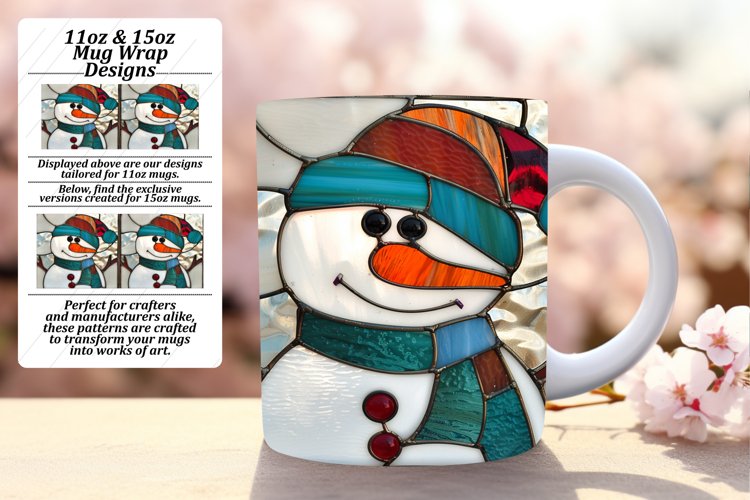Holiday Snowman 3D Wrap for Tumblers