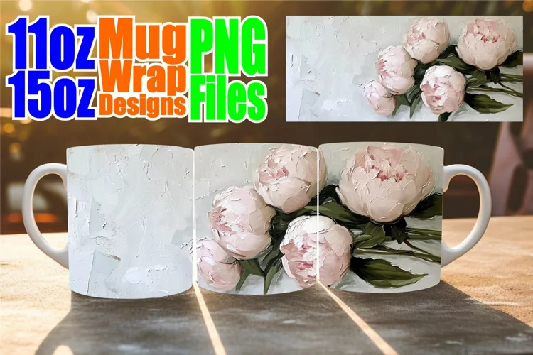 Blossom Beauty Mug: Vibrant Spring Sublimation Design
