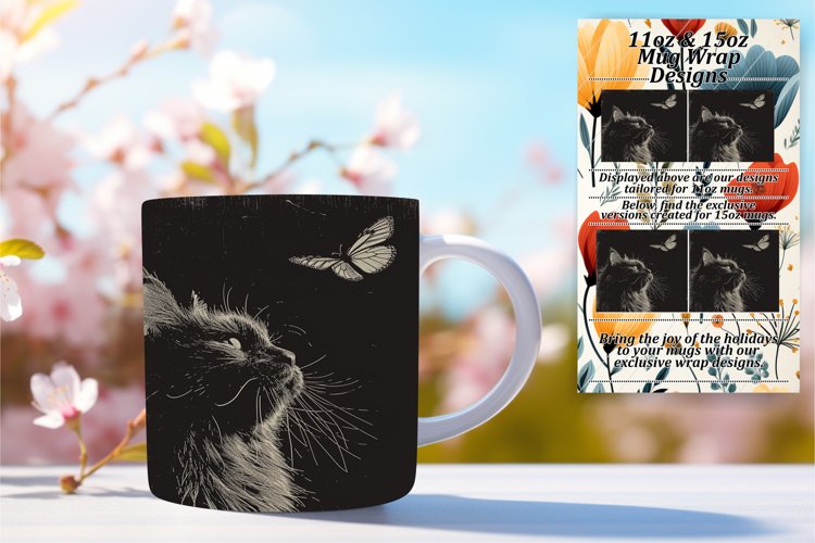 Cheerful Cat Creation Cup: Sublime Sublimation example image 1