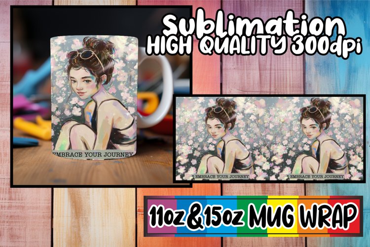 Cozy vibes sublimation print wrap, Woman example image 1