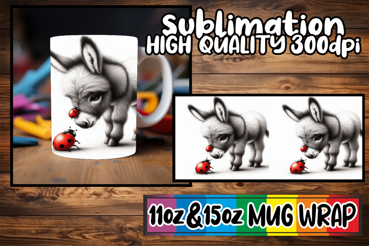 Blissful mornings 11oz 15oz sublimation wrap, Cute Animals