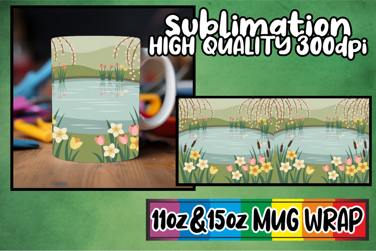 Unique sunsets 11oz 15oz sublimation wrap, Spring