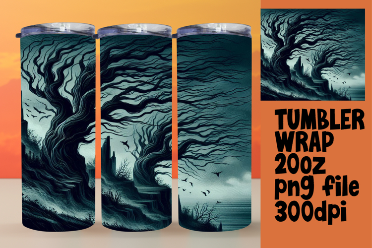 STYLISH 20oz Tumbler Wrap Design , Horror Halloween
