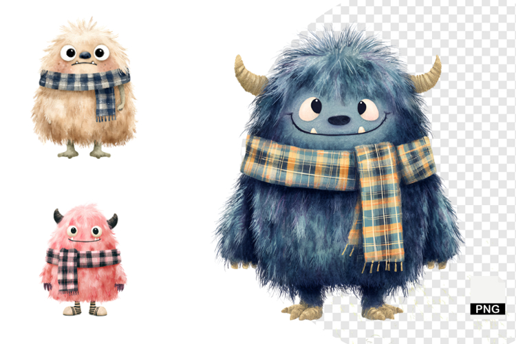 Cute Halloween Monsters Clipart
