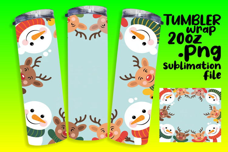 20oz Sublimation Design Download , Christmas