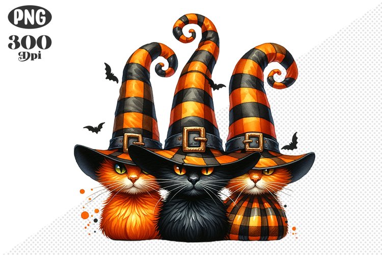 Halloween Cat And Pumpkin Sublimation - Clipart PNG Design
