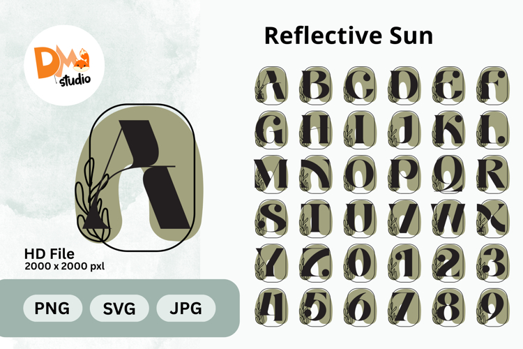 Reflective Sun Monogram