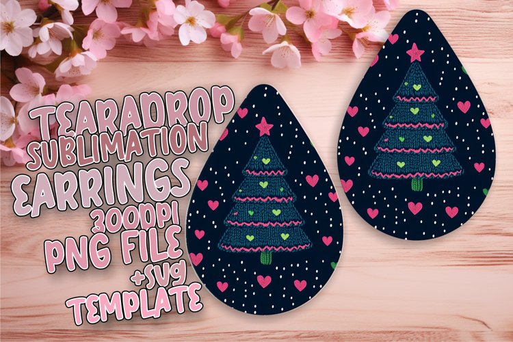 Bold Teardrop Earrings Design PNG , Holiday