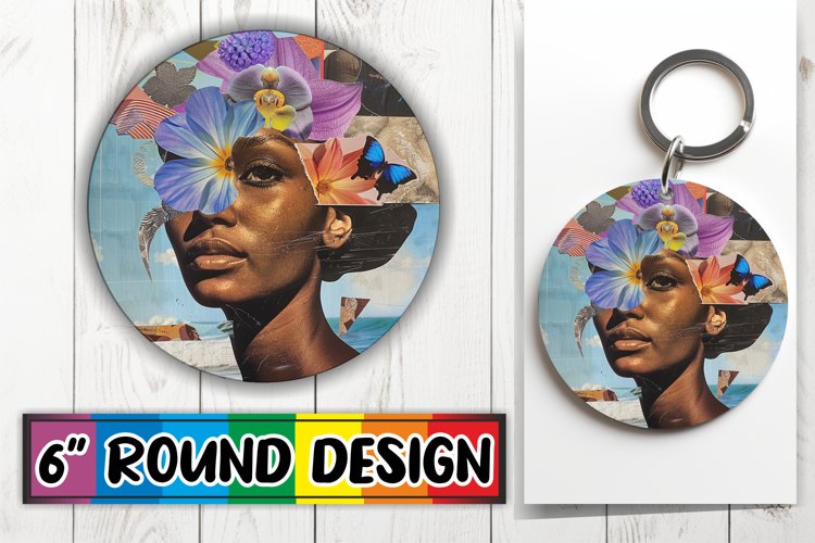 Black Woman Artistic Wrap Tumbler Abstract Art PNG example image 1