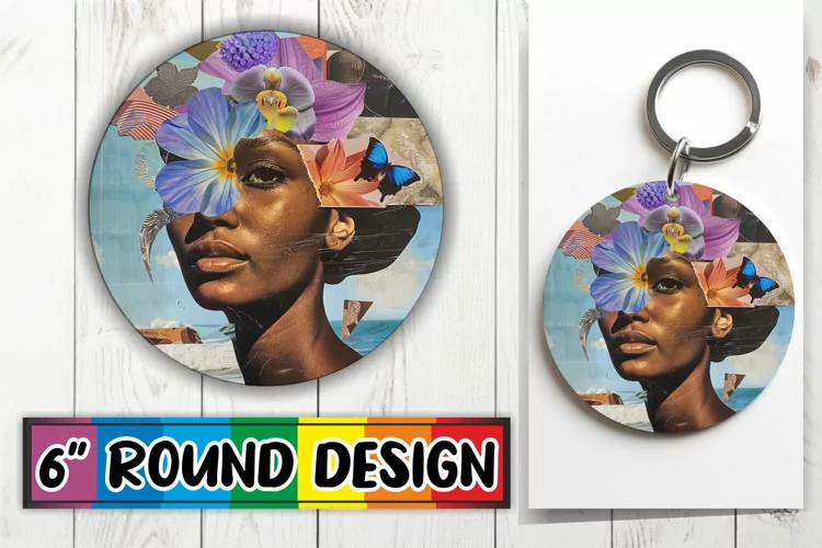 Black Woman Artistic Wrap Tumbler Abstract Art PNG