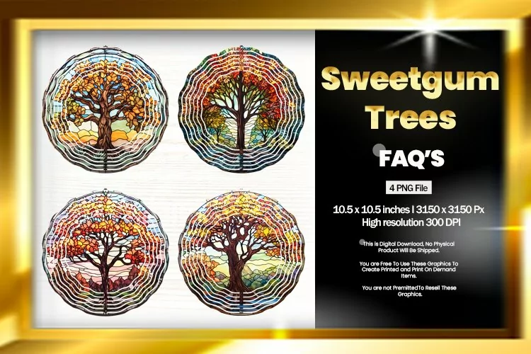 Sweetgum Trees Wind Spinner - 04 Variations